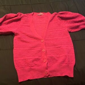 Time and Tru Women’s Puff Sleeve Cardigan